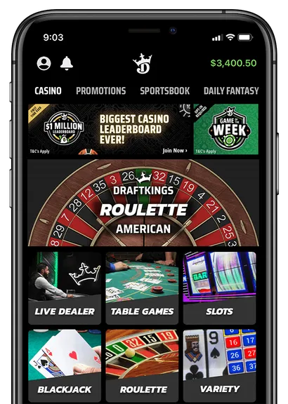 DraftKings App on Iphone