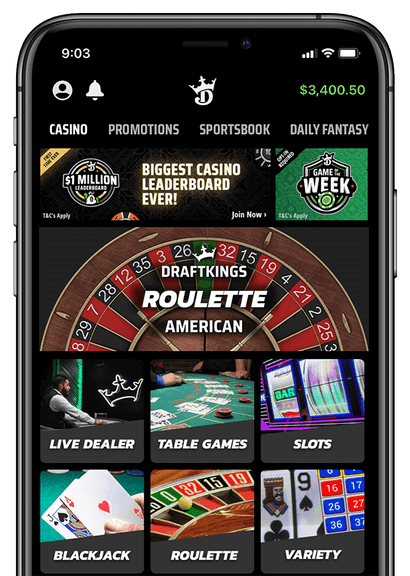 DraftKings App on Iphone