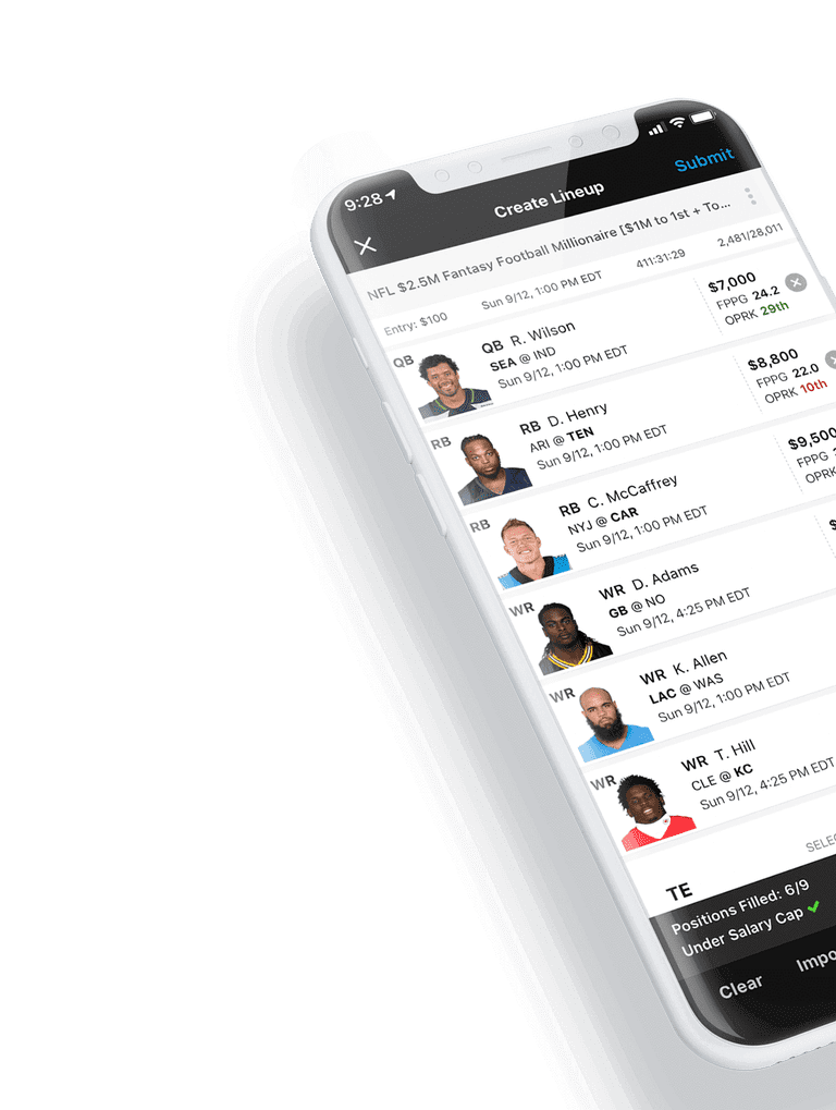 DraftKings App on Iphone